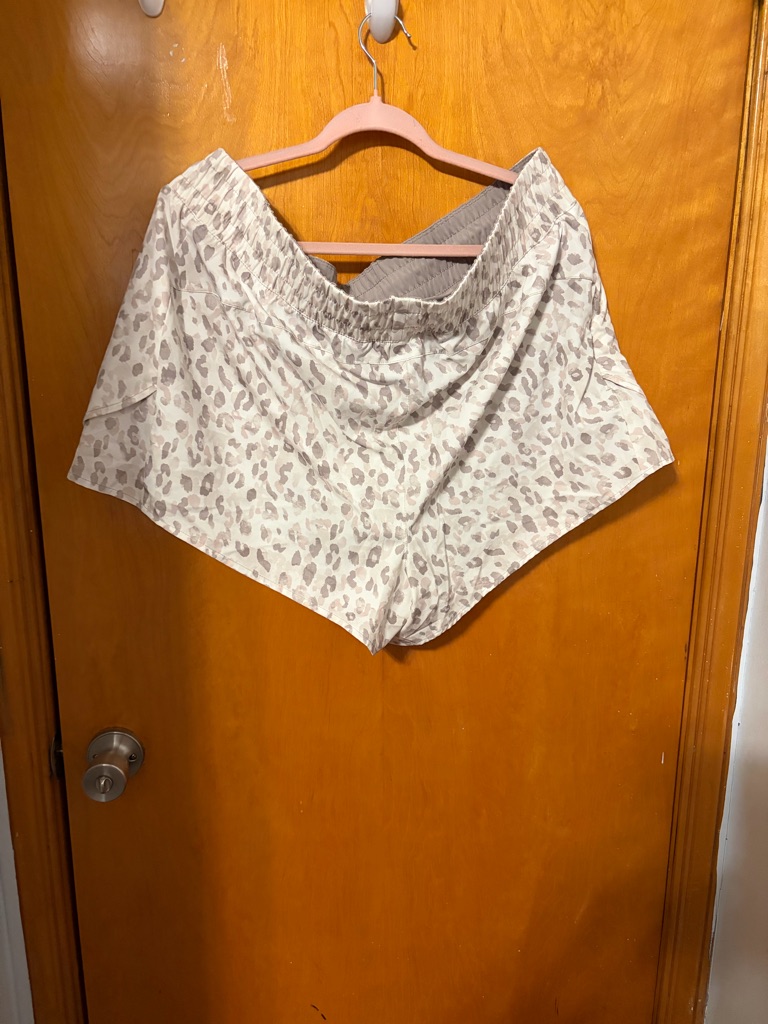 Avia Beige Leopard Print Athletic Shorts